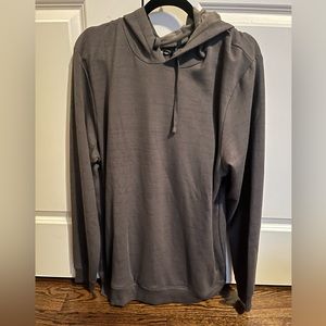 Travis Mathew Cloud Hoodie Slub Mens L Grey Pinstripe NWT